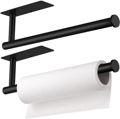 China Modern Self Adhesive Toilet Paper Roll Holder Organizers Punch Free Wall Mount Stainless Steel Napkin Holder Toilet Paper Accessories for sale