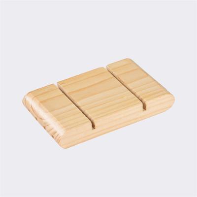 China Modern Classic Bamboo Soap Dish with Holes Soap Holder Handmade Wooden Tray for Bathroom Shower and Kitchen Bathtub Soap Dish for sale