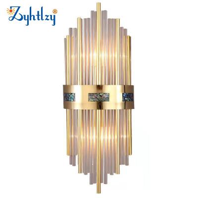 China Lighting Works Wholesale Decorative Artistic Gold Wall Lamp Chinese Style Luxury Modern Led Indoor Wall Light For Hotel Near Bedroom for sale