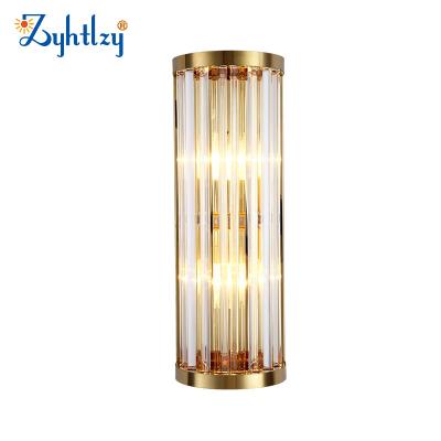 China Lighting Functions Wholesale Custom High Quality Crystal Wall Lamp Indoor Modern Luxury Gold Decor Wall Light For Hotel Living Room Home Villa for sale