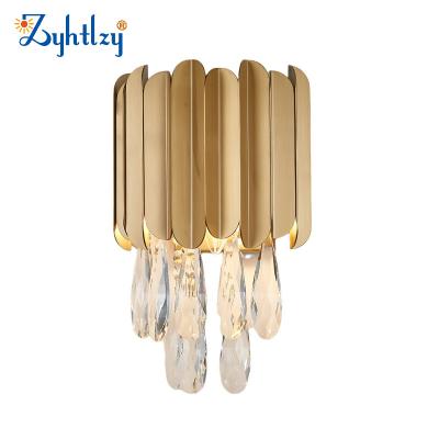 China Lighting Works Hot Sale Nordic Simple Modern Gold Wall Lamp Luxury Fancy Nordic Creative Led Wall Lamp For Hotel Near Living Room Home for sale