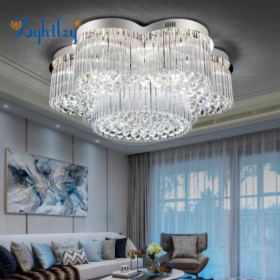 China High Quality Crystal LED Ceiling Light Crystal For Living Room Indoor Pendant Light Modern Modern Crystal Chandeliers Lamp for sale