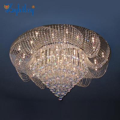 China Modern Outdoor Mounted Crystal Chandelier Hanging Fixture Lighting Crystal Pendant Light LED Raindrop Ceiling Lamp For Living Room for sale