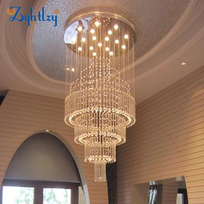 China Factory Price Modern Indoor Luxury Wholesale Decoration Lighting Big Crystal Chandelier Light For Hotel Project for sale