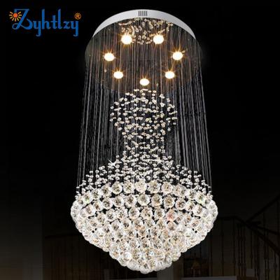 China Modern Modern Home Room Lighting Decoration Chandelier Designers Lamp Led Round Crystal Chandelier Luxury Pendant Lights for sale