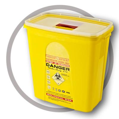 China 23 Litre Sharps disposal container, Sliding Lid, Red,Sharps Container  | WinnerCare for sale