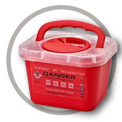 China 3 Litre Sharps disposal container, Sharps Container, Red sharps containers - WinnerCare for sale