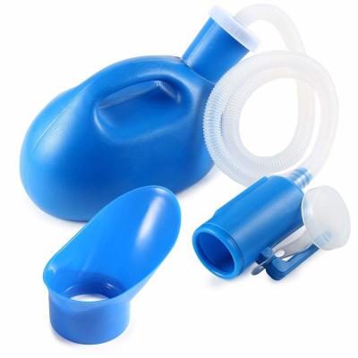 China Portable male urinal with lid, Men's urinal,Re-Useable male urine bottle,disposable medical urinal 2000ml,Blue, for sale