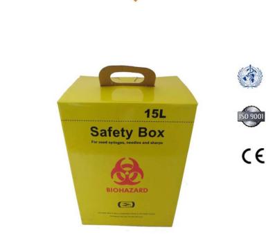 China 15L Safety box, Disposable Medical Cardboard Safety Box, Safety Box For Syringe,Needles and sharps, 15 Liters for sale