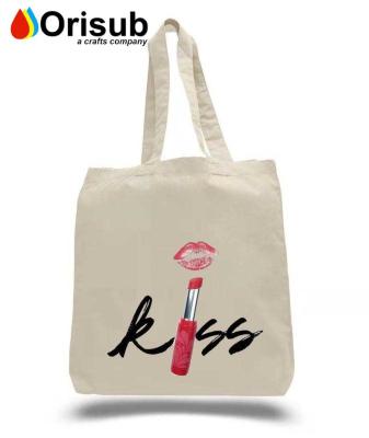 China Durable Personalized Design Sublimation Canvas Shopping Tote Bag for sale