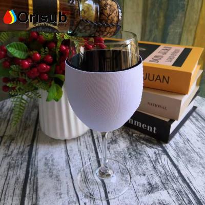 China Stocked Customize Neoprene Wine Glass Sleeve Wraps For Printing Sublimation for sale