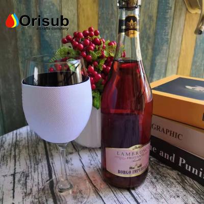 China Custom stocked wine glass sleeve for sublimation for sale