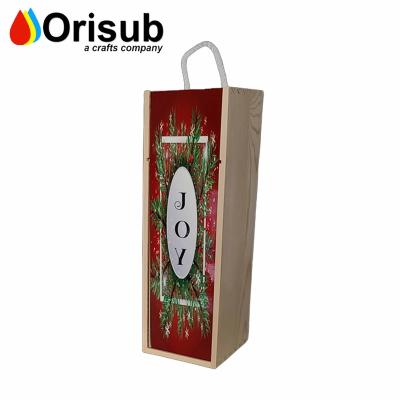 China Sublimation Handmade Wholesale Wine Wooden Box for sale