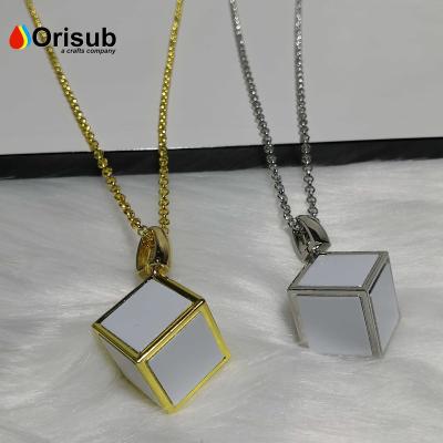 China blank for sublimation cube necklace high quality sublimation print for men for sale