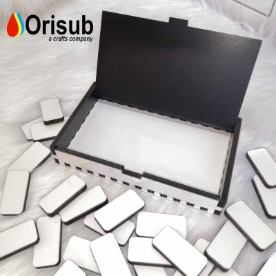 China Blank for custom sublimation dominoes dominoes set with 28pcs per box for sale