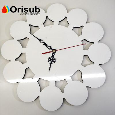 China Blank For Orisub 30cm Sublimation Dye Sublimation Heat Transfer Blank MDF Clock for sale