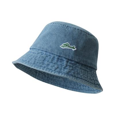 China Jean Wholesale OWM Logo Designer Embroidery Denim Fashion Casual Bucket Fishing Hats Soft Hat for sale