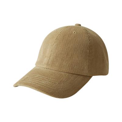 China COMMON 6 Panel Casual Empty Adjustable Panel Corduroy Baseball Dad Hat Men 5 Panel Unstructured Baseball Cap for sale