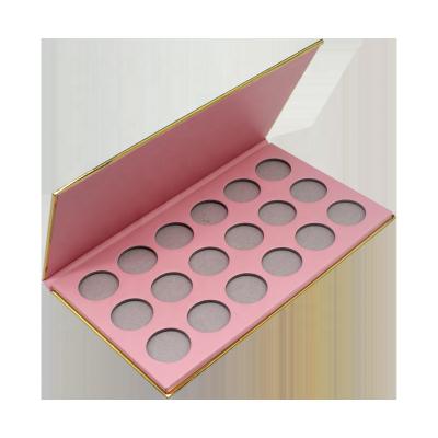 China Waterproof Makeup Packaging Paper Box Brushes Empty Private Label Pink 12 Color Eyeshadow Palette for sale