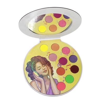 China Factory Private Brand Eyeshadow Designer Round Shape Waterproof Custom Palette Free Eyeshadow for sale