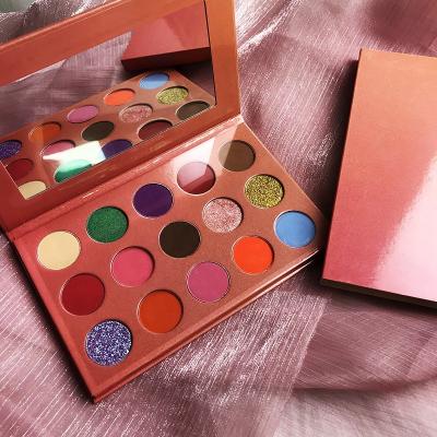 China New 2022 Private Label 15 Shades Vegan Waterproof Custom Eyeshadow Palette for sale