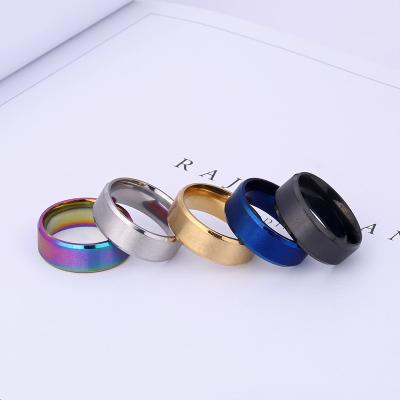 China Logo Ring For NarutoFans Cosplay Stainless Steel Ring Laser Engraving Konoha Villag from Anime 8mm Hokage for sale