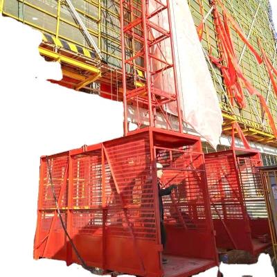 China Construction Projects Haolu Construction Elevator Material Delivery Construction Hoist Construction Site Hoist Elevator Two Cages for sale