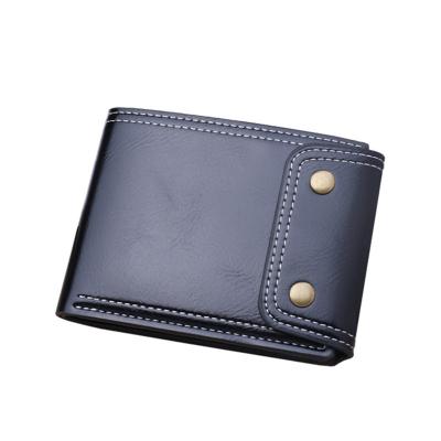 China New Fashion PU Wallet Men Money Purses Credit Card Holders Men Money Wallet Short Purse Anti-theft Coin Purse Leather Card Holder Clutch for sale