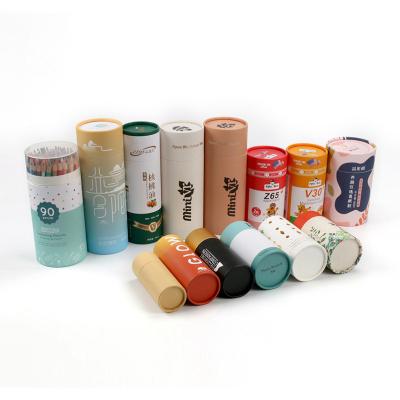 China Jubilance Recycled Materials Recycled Craft Tube Eco Friendly Paper Packaging For Tea Tube Paper Box for sale