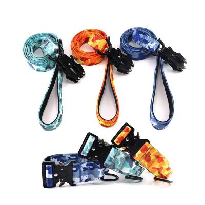 China Mine Dog Printed Traction Rope Collar Tactics Personalized Explosion Proof Dog Rope Pet Punch Supplies for sale