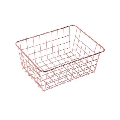 China Sustainable Manufacturer Quality Assurance Kitchen Single Row Dish Drying Rack Metal Mesh Fruit Basket for sale