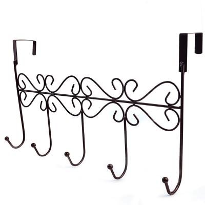 China Durable Black Wall Mounted Coat Hat Hook Rack Stainless Steel Wall Mounted Hook Rack Coat for sale