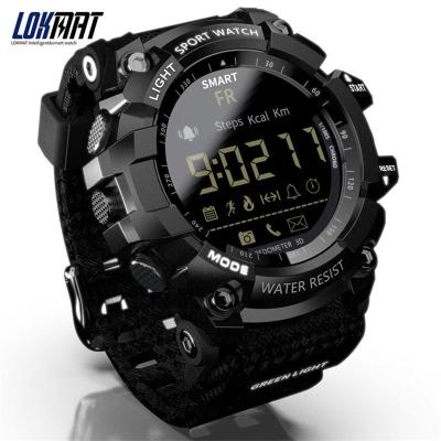 China APP Control LOKMAT MK16 LED Digital Display Smart Watch Men Women Watch EL Sports Luminous BT Smartwatch Activity Fitness Tracker Wristwatch for sale