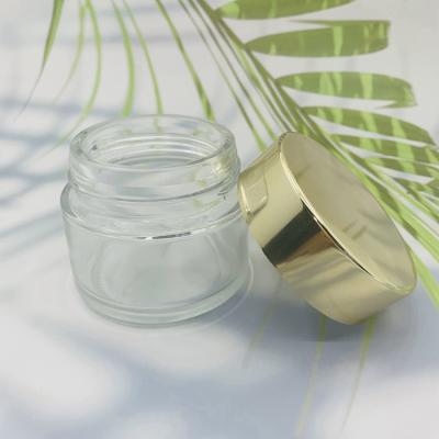 China 30g 50g 100g 150g 200g Cosmetics Skin Care Eye Cream Containers Face Cream Glass Jar With OEM Cap for sale