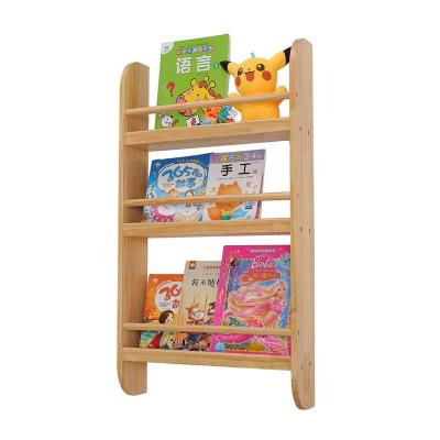 China Storage Factory Kindergarten Cheap Wholesale Kids Wooden Shelf for sale