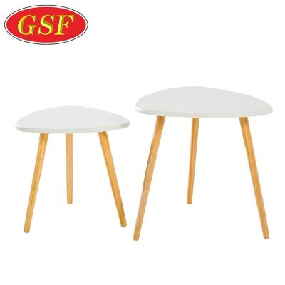 China Modern Easy Assembly Nesting Cafe End Tables Decor Side Table MDF Decoration Coffee Table For Home And Office Center for sale