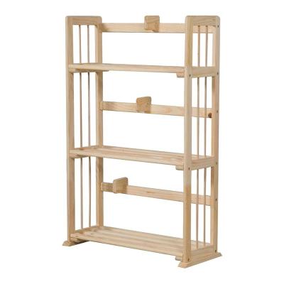 China Easy To Install 3-Tier Solid Pine Eco-Friendly Shelf for sale