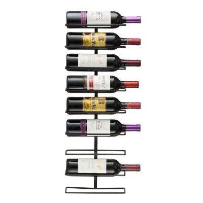 China Sustainable Fashion Metal Wine Rack Wall Mounted Wine Bottle Display Rack for sale