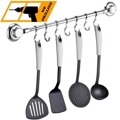 China Durable Silver Adhesive Stainless Steel Wall Hooks For Kitchen Shelf for sale