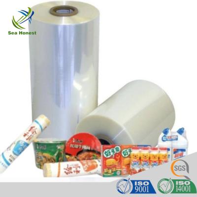 China 19mic Transparent Plastic POF Polyolefin Shrink Film For Cup Noodle Packaging for sale