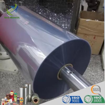 China Blow Molding And Cast 30 mic PVC Shrink Wrap Film For Label Printing for sale