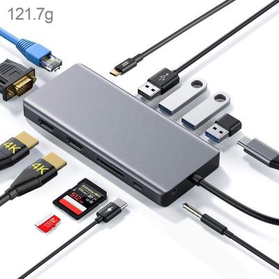 China Computer Multifunction 13 in 1 Type C USB 3.1 Hub for sale