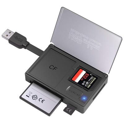 China Mobile Devices /Desk Computer/Laptop USB3.0 Super-speed All In 1 Card Reader With Memory Cards Case for sale