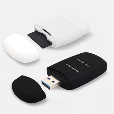 China ABS Forida usb 3.0 super-speed 2-in-1 TF SD card reader, cards can be hidden like a U disk for sale