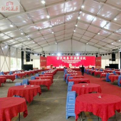 China Large Party Events Exhibition Warehouse Church Fair 30x50m Aluminum View Exhibit Tent Gable End With Accessories for sale