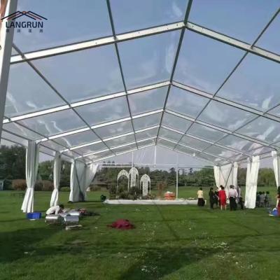 China Party Events Warehouse Large Church Fair Tent Transparent Party Tent Exhibit Activities Trade Show Tent with Glass Walls for sale