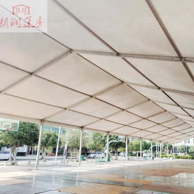 China White Fabric Trade Show Tent Aluminum Frame Fair 15X50M Wide Span Outdoor Party Events Warehouse Church Tent With Accessories for sale