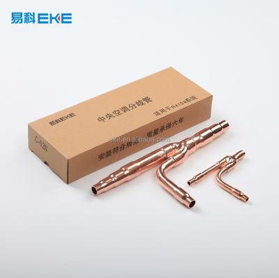 China Commercial Wholesale R410A China Best Quality Manufactured Branch Copper Tee For VRV / VRF for sale