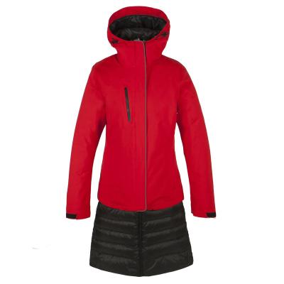 China Wholesale Custom Winter Warm Women's Breathable Long Jacket Two Piece Design for sale