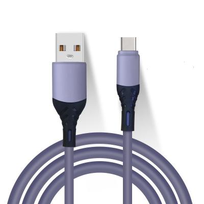 China Customized Cool Liquid USB 2.0 Color Silicone USB Data Cable, Magnetic Travel Cable 3 in1 Phone Charging Cable for sale